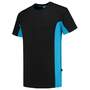 Tricorp T-Shirt Bicolor Brusttasche 102002 Black-Turquoise