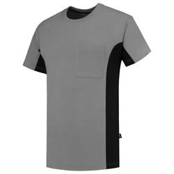 Tricorp T-Shirt Bicolor Brusttasche 102002 Grey-Black