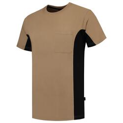 Tricorp T-Shirt Bicolor Brusttasche 102002 Khakiblack