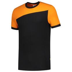 Tricorp T-Shirt Bicolor Quernaht 102006 Black-Orange