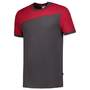 Tricorp T-Shirt Bicolor Quernaht 102006 Darkgrey-Red