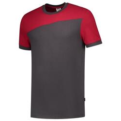 Tricorp T-Shirt Bicolor Quernaht 102006 Darkgrey-Red