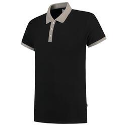 Tricorp Poloshirt Bicolor Fitted 201002 Black-Grey