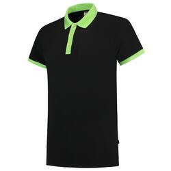 Tricorp Poloshirt Bicolor Fitted 201002 Black-Lime