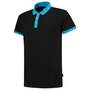 Tricorp Poloshirt Bicolor Fitted 201002 Black-Turquoise