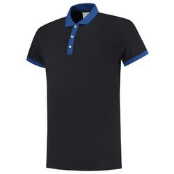 Tricorp Poloshirt Bicolor Fitted 201002 Navy-Royalblue