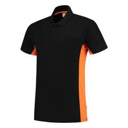 Tricorp Poloshirt Bicolor Brusttasche 202002 Black-Orange