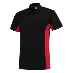 Tricorp Poloshirt Bicolor Brusttasche 202002 Black-Red