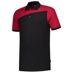 Tricorp Poloshirt Bicolor mit Quernaht 202006 Black-Red