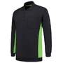 Tricorp Sweatshirt Polokragen Bicolor Brusttasche 302001 Navy-Lime