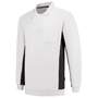 Tricorp Sweatshirt Polokragen Bicolor Brusttasche 302001 White-Darkgrey