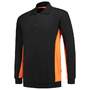 Tricorp Sweatshirt Polokragen Bicolor 302003 Black-Orange