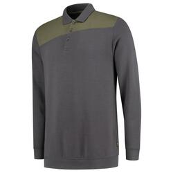 Tricorp Sweatshirt Polokragen Bicolor Quernaht 302004 Darkgrey-Army