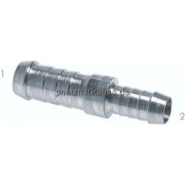 828 1008 Schlauchverbinder 11 - 12mm / 9 - 10mm, Stahl verzinkt