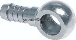 881 0406 Schlauchnippel 10mm Ring, 7 - 8mm, Stahl verzinkt