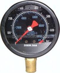 9040 E POWER-TEAM Manometer, 63 mm, NPT 1/4" AG, 0 - 690 bar
