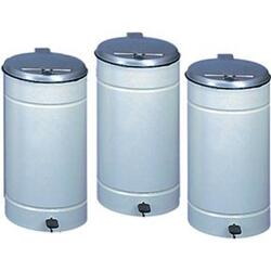Abfallbehälter m.Pedal H700 mm D450 mm grau