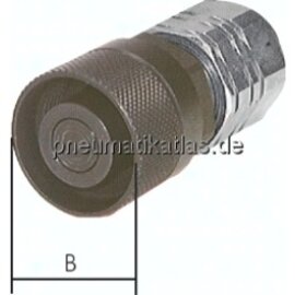 FFSS 12 Flat-Face-Schraubkupplung, Stecker Baugr. 3, G 1/2"(IG)