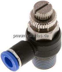 GRLAIQS 146 Winkel-Drosselrückschlag-ventil R 1/4"-6mm,abluftregelnd (Standard)