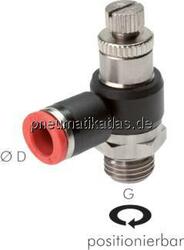 GRLBIQS 1210 G Winkel-Drosselrückschlag-ventil G 1/2"-10mm,zuluftregelnd (Sonderausführung)