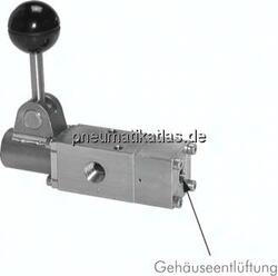 HF 05 311 ESG Edelstahl-Handhebelventil, G 1/4", 3/2-Wege (Federrückstellung)