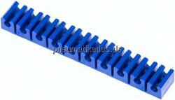 KK 410 Schlauchklemmleiste, blau 10-fach für 4 - 5mm Schlauch
