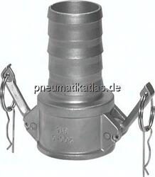 KLDS 13 ES Kamlock-Kupplung (C) 13mm Schlauch, Edelstahl (1.4408)