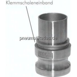 KLSS 25 ES-DIN DIN/EN-Kamlock-Stecker (E) 25mm Schlauch, Edelstahl (1.4408)
