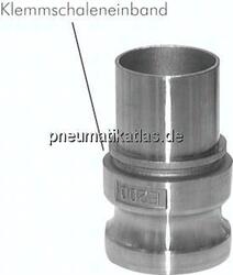 KLSS 75 ES-DIN DIN/EN-Kamlock-Stecker (E) 75mm Schlauch, Edelstahl (1.4408)