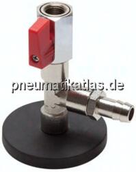 KMS 14 MAG Magnethalter für 1/4"-Schlauch mit Kugelhahn und 13 mm Schlauchnippel, -Kühlmitt