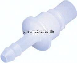 KSS 6 NW7 PV BA Kupplungsstecker (NW7,2) 6 mm Schlauch, PVDF absperrend