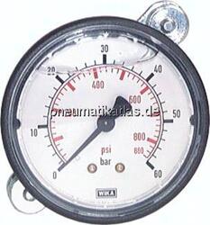 MFRE -10663 GLY Glycerin-Einbaumanometer, KU-Frontring, 63mm, -1 bis 0,6 bar