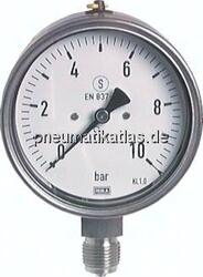 MSS -15100 ES Sicherheits-Manometer senk-recht, 100mm, -1 bis 5 bar