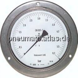 MWF 100160 Feinmess-Manometer waagerecht, 160mm, 0 - 100 bar