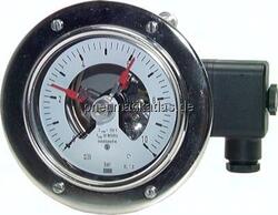 MWK -106100/21 CR Kontaktmanometer (CrNi/Ms), waager., 100mm, -1 bis 0,6 bar