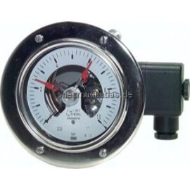 MWK 400100/21 CR Kontaktmanometer (CrNi/Ms), waager., 100mm, 0 - 400 bar