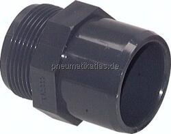PVCGN 162012 Klebe-Gewindenippel, PVC-U, 16x20mm (ixa)-Rp 1/2" AG