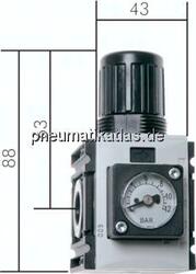 R 014 F FUTURA Druckregler, G 1/4", 0,5 - 8bar, Baureihe 0