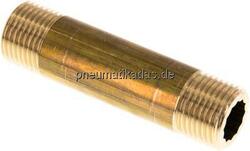RONI 12/80 MS Rohrdoppelnippel G 1/2"-80mm, 16 bar Messing