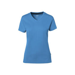 Hakro Damen-V-Shirt Cotton-Tec 169-41 malibublau