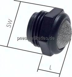SDD 12 K Schalldämpfer G 1/2", Drahtgewebe, Polyamid