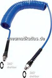 SPK PU 3815/7,5 PUR-Spiralschlauch G 3/8"-15 x 9,5 mm, 7,5 mtr. Arbeitslänge