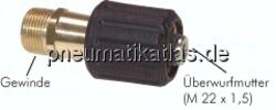 SSPST M2222D Waschgeräte Adapter M 22 x 1,5 (Ü- Mutter) - M 22 x 1,5 (AG)