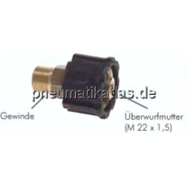 SSPMU M2238 Waschgeräte Adapter M 22 x 1,5 (Ü- Mutter) - G 3/8" (IG)