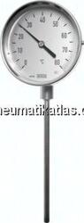 TST 120100100 ES Bimetallthermometer, senk-recht D100/0 - 120°C/100mm