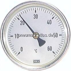 TW 200100100 AL Bimetallthermometer, waage-recht D100/0 - 200°C/100mm