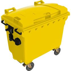 Müllcontainer 660 l Kst. Flachdeckel gelb