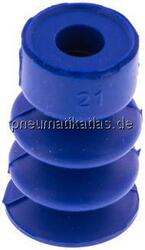 VS 14 B2 PUR Balgsauger, 2,5-fach, 14,0x10mm, Polyurethan (blau)