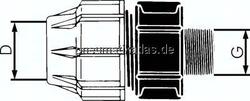 18020-11030 PEX-Rohrverschraubung, PP, G 3" (AG), 110 mm