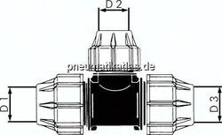18340-503250 PEX-Rohrverschraubung, T-Stück, PP, 50-32-50 mm